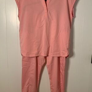 Healing Hands Popsicle Pink Sleeveless Top (M) and Pants (L) Set